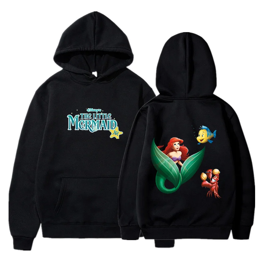 The Little Mermaid Thin Hoodie Sweatshirts Men Women Autumn Casual Pullover Boys Girls Harajuku Streetwear Hoodies