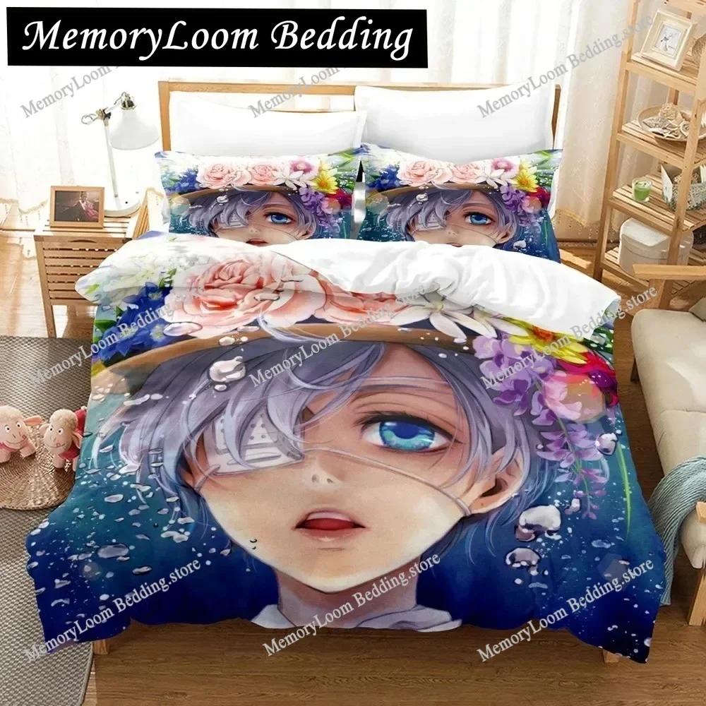 

Black Butler Anime Bedding Set Duvet Cover Pillowcases Twin Full Queen King Kids Teens 3D Anime Duvet Cover Sets Bed Linen