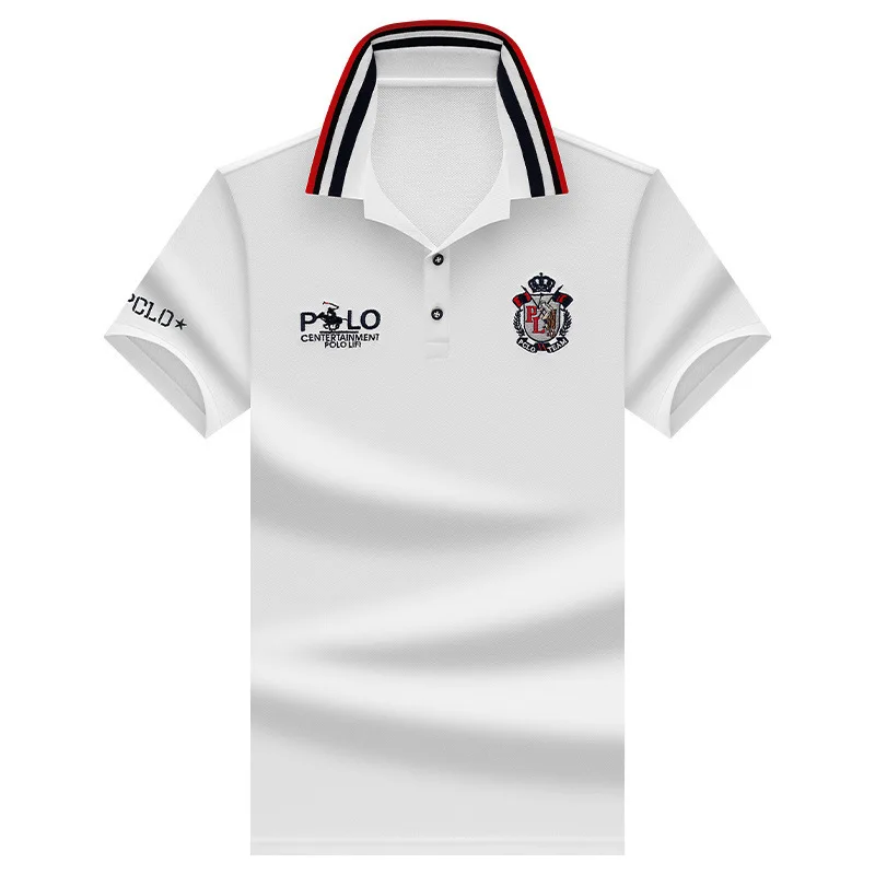 2025Advanced Polo Shirt Men's Short Sleeved T-shirt Casual Solid Color Sports Cool Breathable High-end Top Men's T-shirt - Image 5