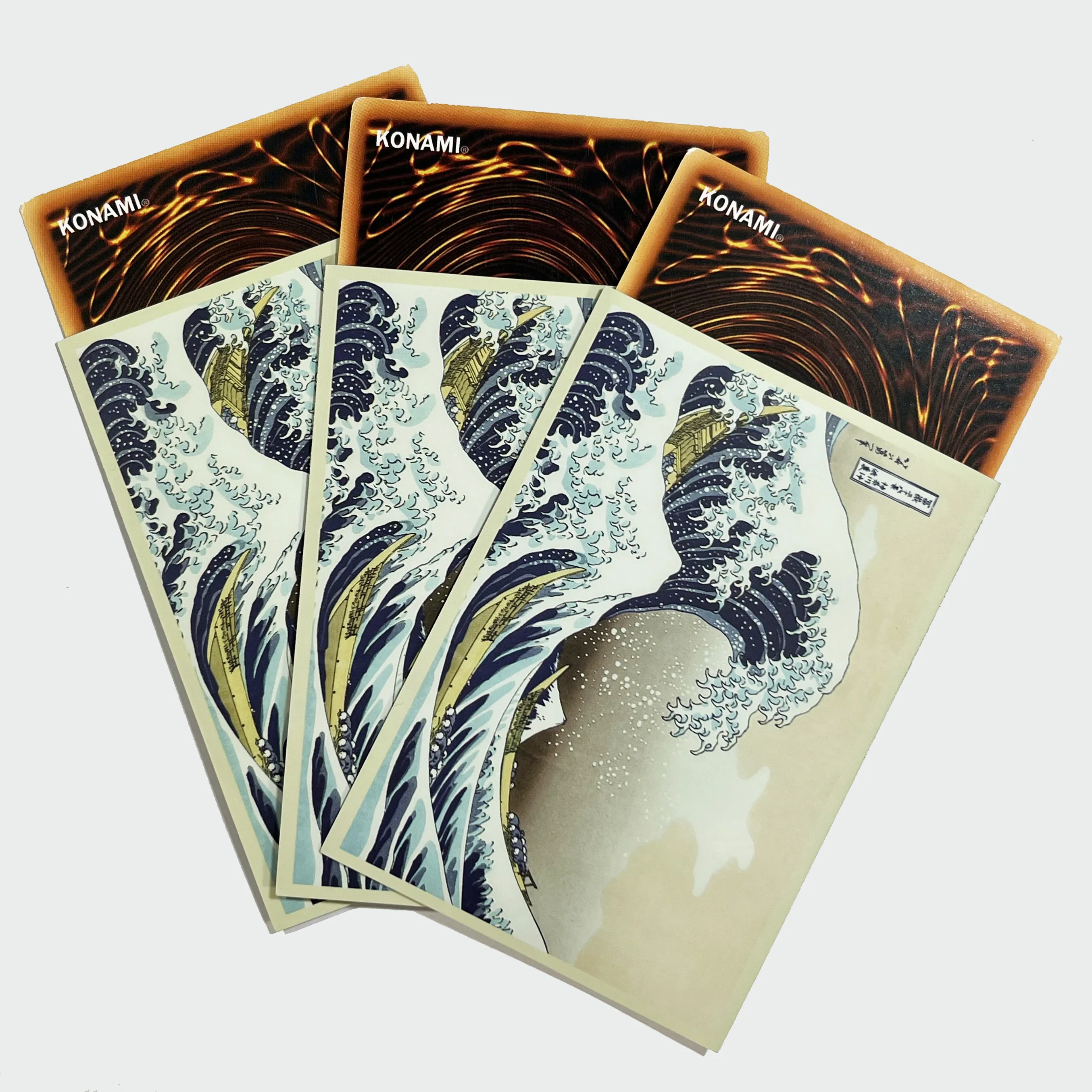 60PCS YGO Card Sleeves Japanese Small Sized Gaming Cards Artwork The Great Wave off Kanagawa Covers Color Protector Card Shield