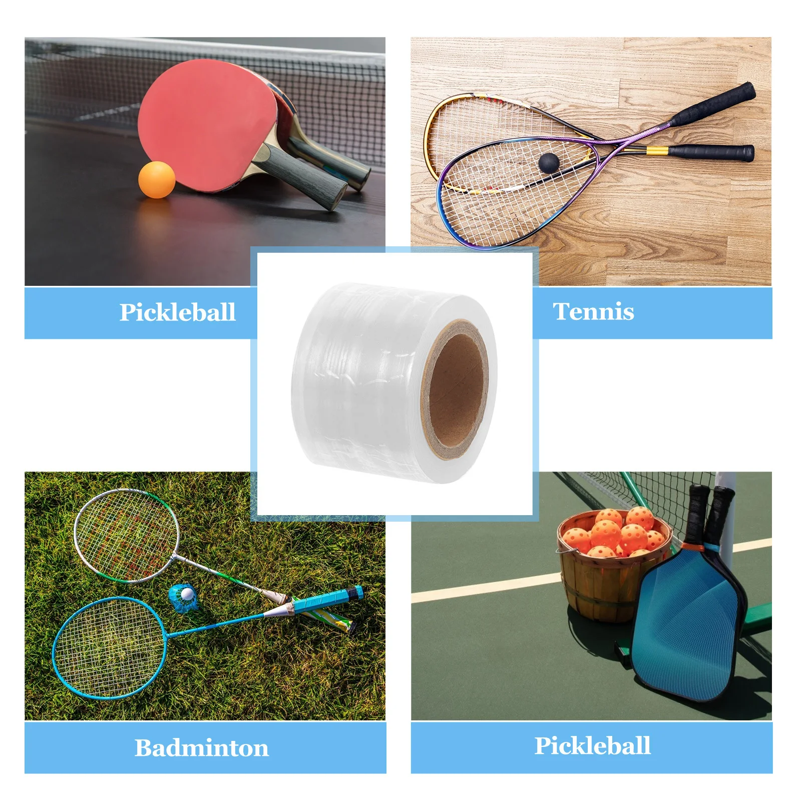 1 لفة مضرب ماص للعرق شريط لحام المضادة للانزلاق مقبض التفاف للتنس مضرب كرة الريشة إكسسوارات رياضية قبضة كرة الريشة #6
