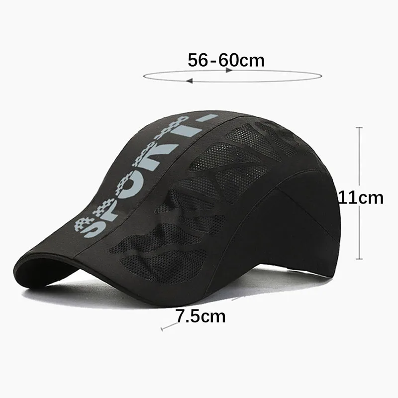 Men Visors Summer Quick Drying Waterproof Snapback Peaked Cap Women Sun Hat Letter Printing Kpop Fashion Breathable Adjustable