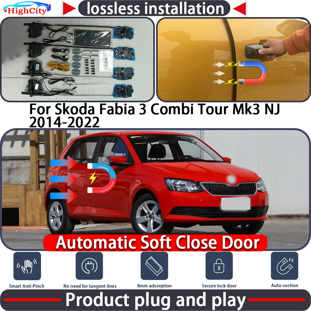 

Electric Closing Door Lock Actuator for Skoda Fabia 3 Combi Tour Mk3 NJ 2014-2022 Soft Close Power Latch System Auto Pull Door