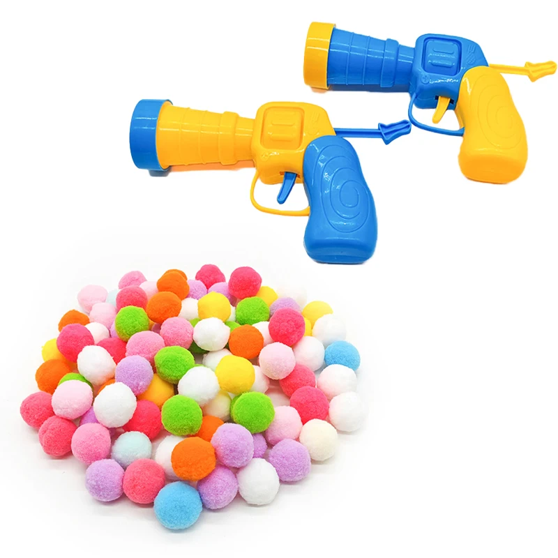 Kat Pluche Interactief Lancering Trainingsspeelgoed Voor Huisdier Kitten Creatieve Mini Schieten Pistool Games Pluche Bal Speelgoed Dierbenodigdheden