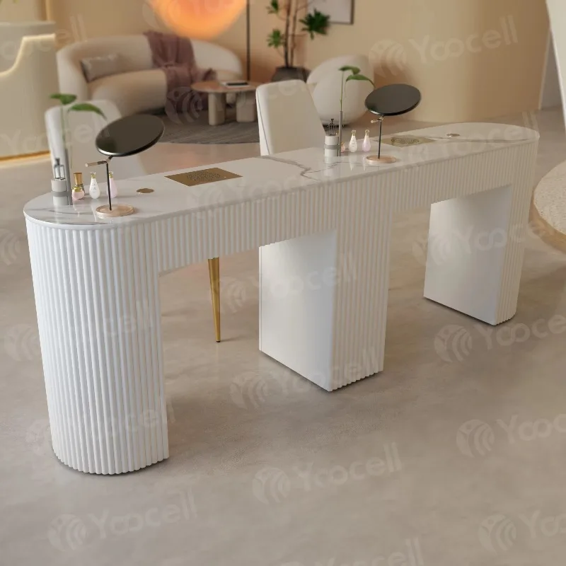 Modern Nail Technician Table Manicure Equipment Manicure Table for Nail and Chair Set for Beauty Salon