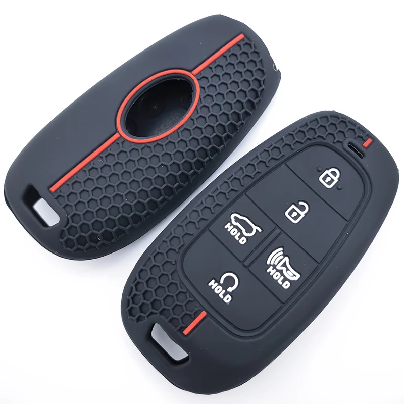 Funda para llave remota de coche, funda para Hyundai Sonata Sel Ev 6 Ev 8 IONIQ 5 NEXO Tucson Sonata 2020 Grandeur 2020 Sonata Limited 5 botones