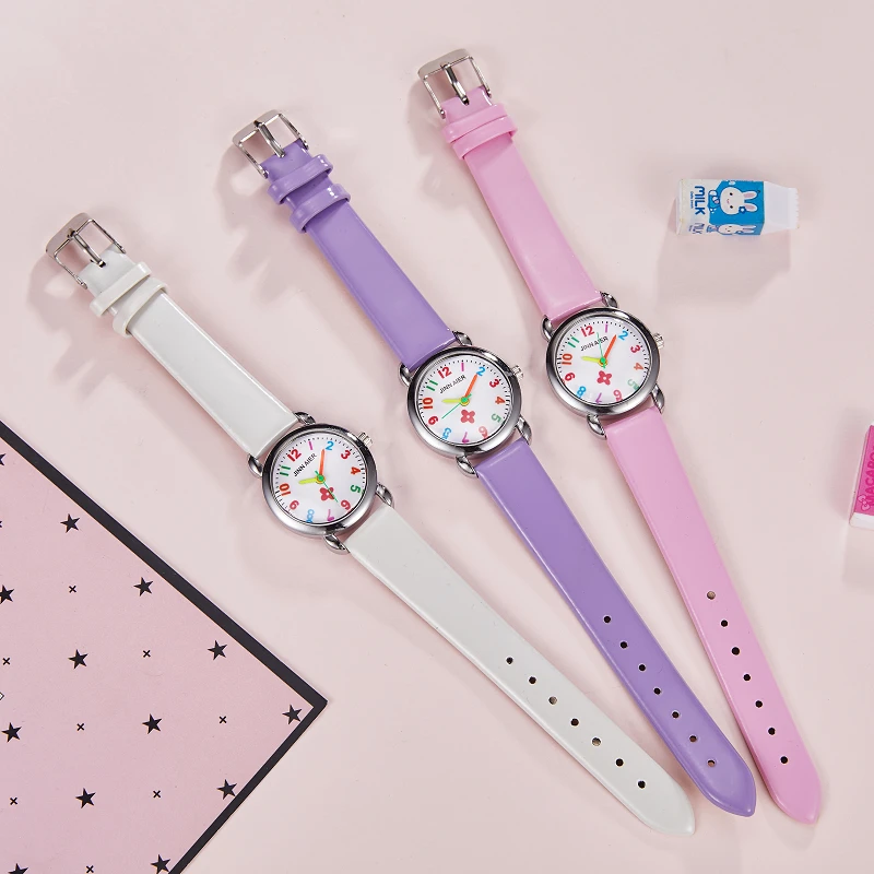 jinnaier famous brand children boys girls cute lovely flowers Butterfly watches girls' Princess bracelet gifts watch waterproof