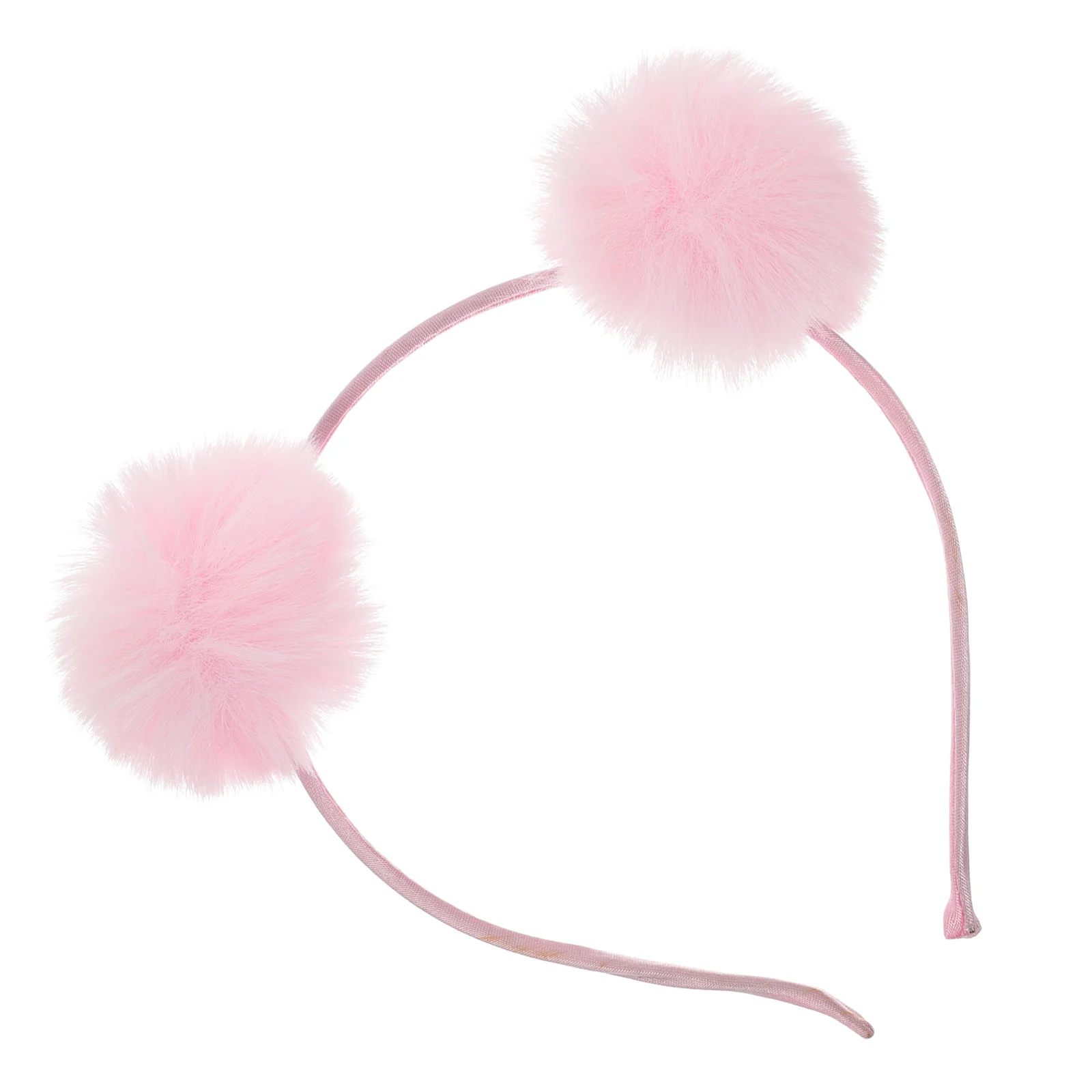 Headbands for Women's Hair Kids Pom Poms Fur Ball Party Headdress Cosplay Heart-shaped Red Carnival Funny Child