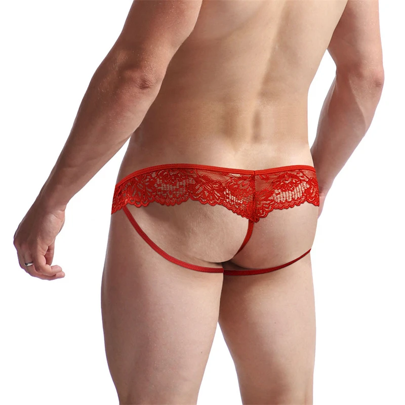 Sissy Tanga hombre gay thong anti leather ropa interior para hombre caliente lace sexy underwear men hot thin rope string mens