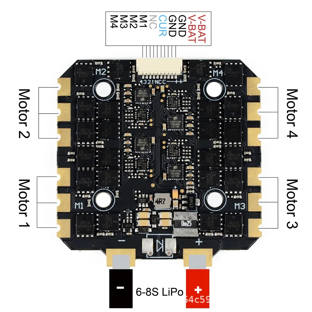 13 inch ESC 80A/8S FPV DRONE STACK 80A-4IN1 8SLiPo ESC BL Heli-S