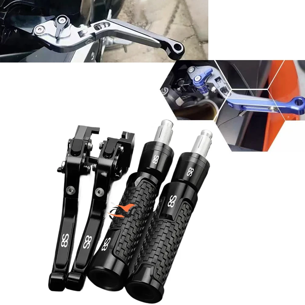 

For SUZUKI Motorcycle GSX-8S GSX8S 2023 - 2025 2024Extendable & Ajustable Brake Clutch Levers 7/8"22MM Hand Grips Handlebar Ends