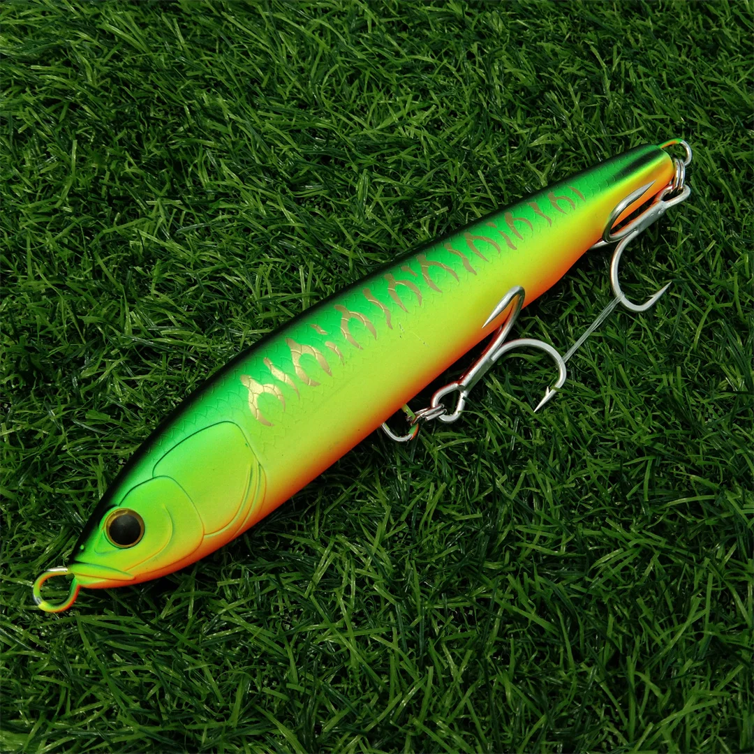 

Swolfy 1pc Floating Fishing Lure 160mm 45g Topwater Pencil Jerk Wobbler with Hooks Artificial Hard Bait Saltwater Fishing Lure