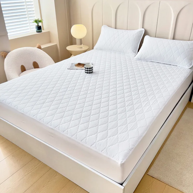 Waterproof bed sheet with cotton clip urine insulation anti slip fully wrapped mattress protection cover single piece bed cover