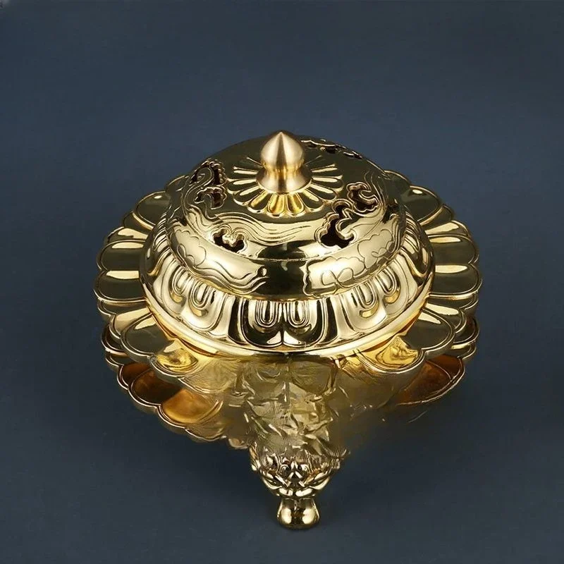 Brass Seiko hoe carving type lotus flower one-sided magic tool