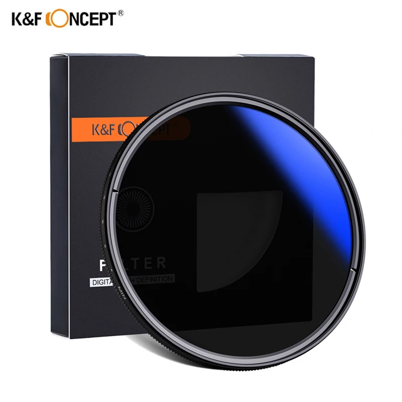 K&F CONCEPT 37-82mm 52MM 58MM 62MM 67MM 72MM 77MM Slim Fader Variable ND Lens Filter Adjustable ND2 to ND400 Neutral Density