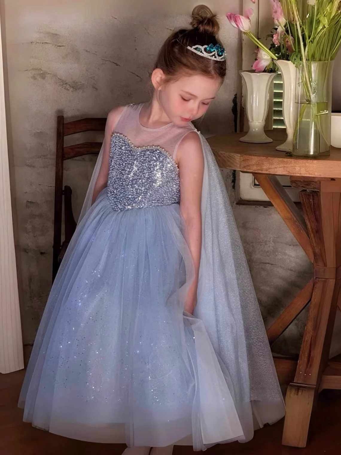 robe-de-princesse-elsa-pour-filles-tenue-de-fete-d'anniversaire-mode-reine-des-neiges-manches-longues-jupe-longue-matiere-douce-taille-mi-haute-princesse