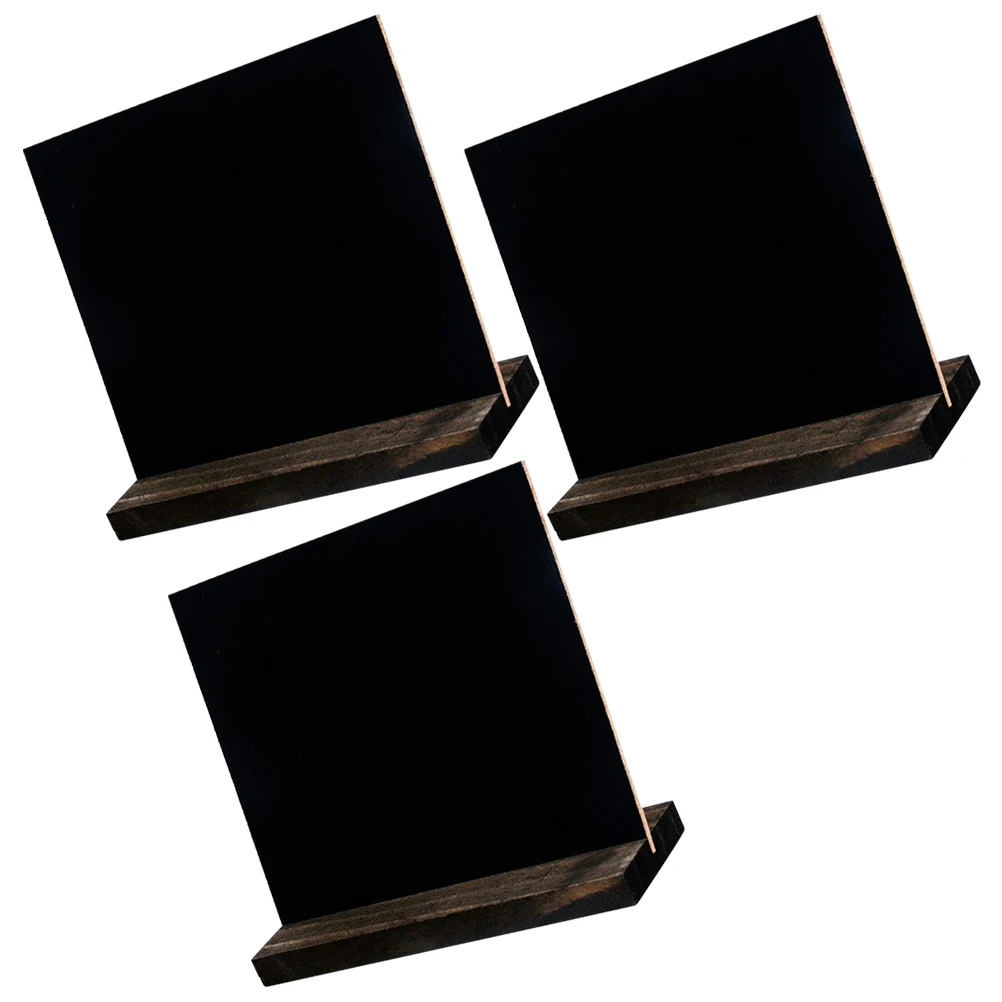 3pcs Small Chalkboard Signs Wooden Message Boards For Menu Display Buffet Party Restaurant Use Multifunctional Desktop Writing