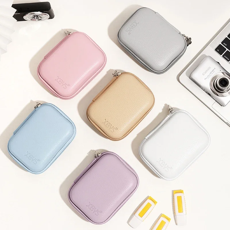 

For Accessories SD Card PU Leather Hard Shell Digital Camera Case Small Travel Cameras Storage Holder