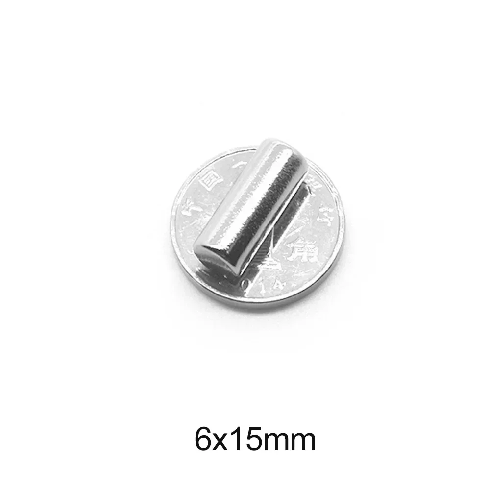 6x15 mm Disc Small Magnet 6*15 mm Thick Strong Cylinder Rare Earth Magnet N35 Round Neodymium Magnet 6x15mm