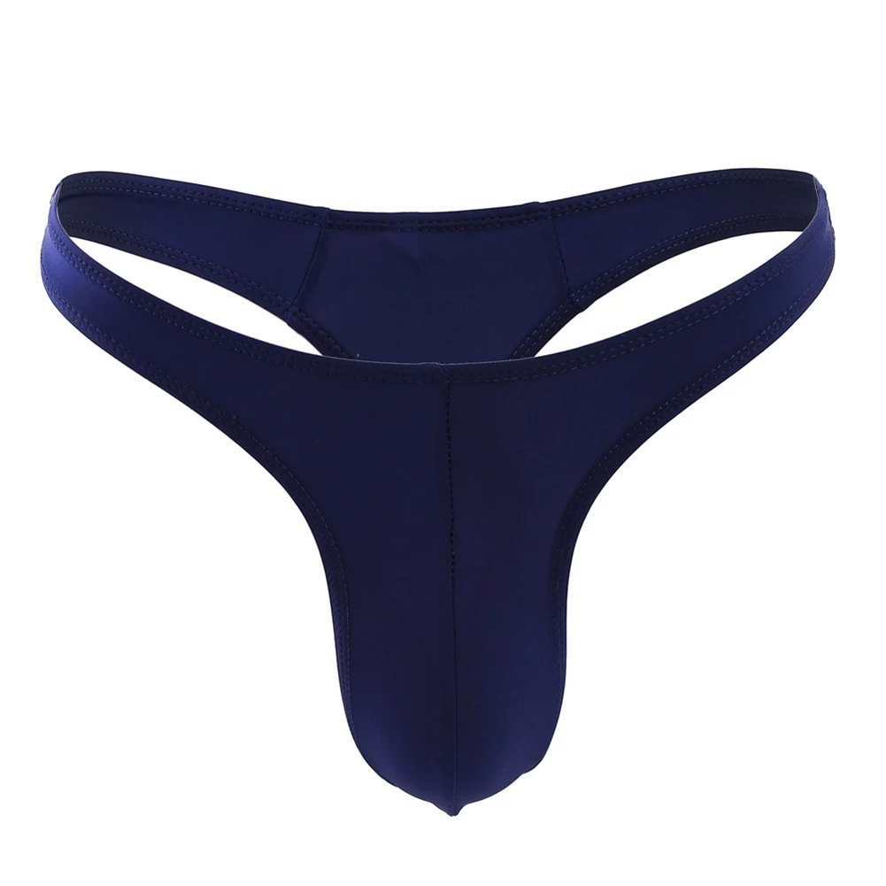 Male Solid Underwear Low Rise Underwea Autumn Breathable Silk Low Rise Mens Thin Thongs Slight Stretch Solid Color