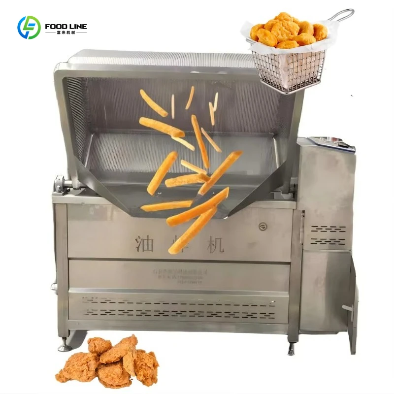 Customized Commercial Deep Fryer For Plantain Chips And French Fries Processing