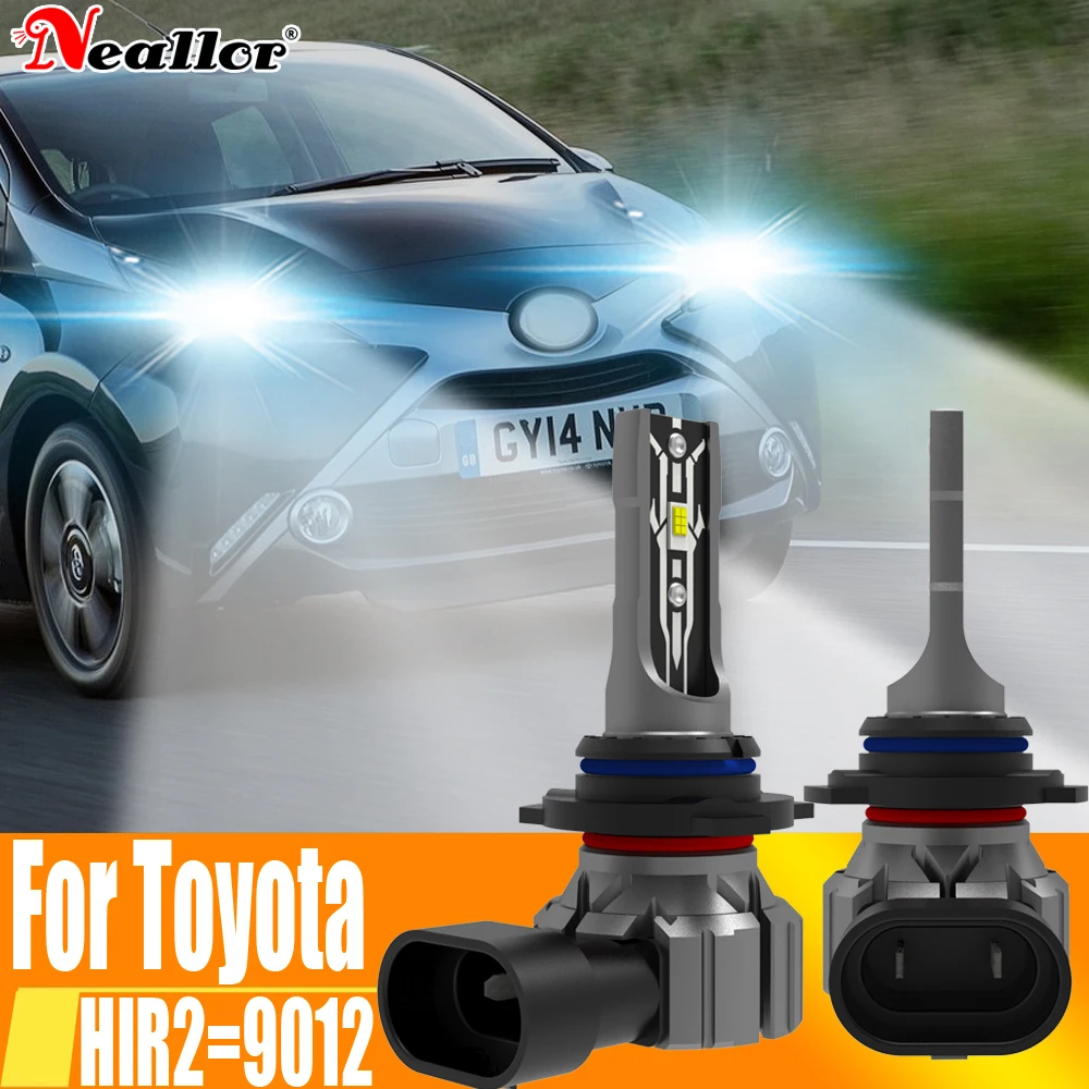 

2pcs HIR2 Led Headlight Canbus No Error 9012 Car Bulb High Power 6000K White Light Diode Lamp 12v 55w For Toyota Aygo 2014~2023