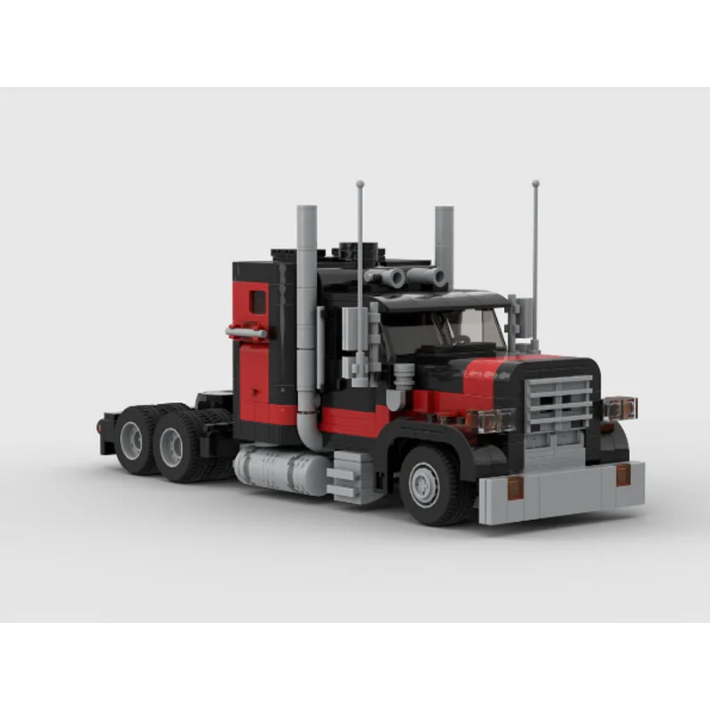 MOC-154892 Cargo Transport Semi Truck Assembly Splicing Building Blocks Model 737 Parts Boys Education Building Blocks Toy