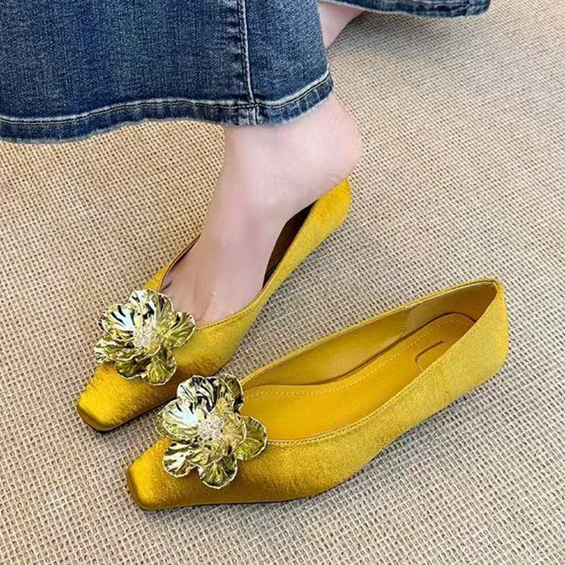 

Женские туфли-балетки с цветочным узором, элегантные низкие сандалии, роскошные модные лоферы, новые прогулочные туфли, удобные туфли для вечеринок, женские сандалии