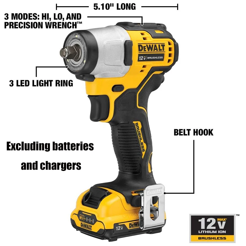 DEWALT DCF902 Impact Wrench 12V Lithium Brushless Compact 163Nm XTREME 3/8in Maintenance Disassembly Electric Driver Bare Tool