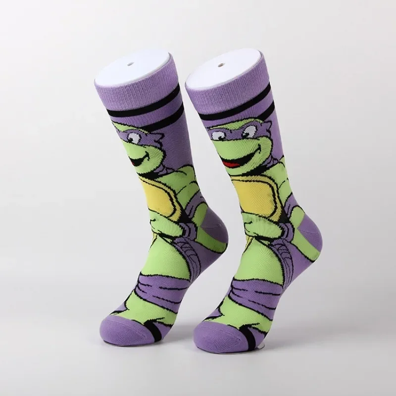 Teenage Mutant Ninja Turtles Cotton Socks TMNT Fashion Casual Sports Men\'s Socks Trendy Anime Around The Couple Socks Stockings