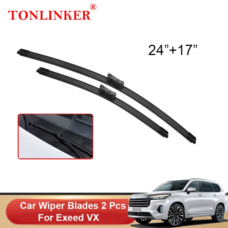 

TONLINKER Car Front Windscreen Wiper Blades For CheryExeed EXEED VX 2021 2022 2.0DCT Wiper Blade Brushes Cutter Car Accessories