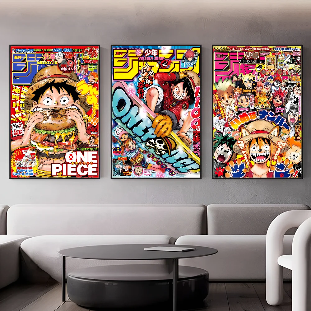 Anime O-One P-Piece Anime Posters Sticky Whitepaper Prints Posters Artwork Kawaii Room Decor