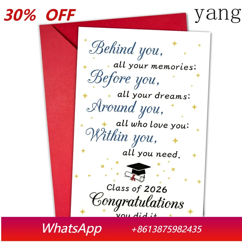 

CX graduation season classmates and friends gift card blessing inspirational with envelope greeting card