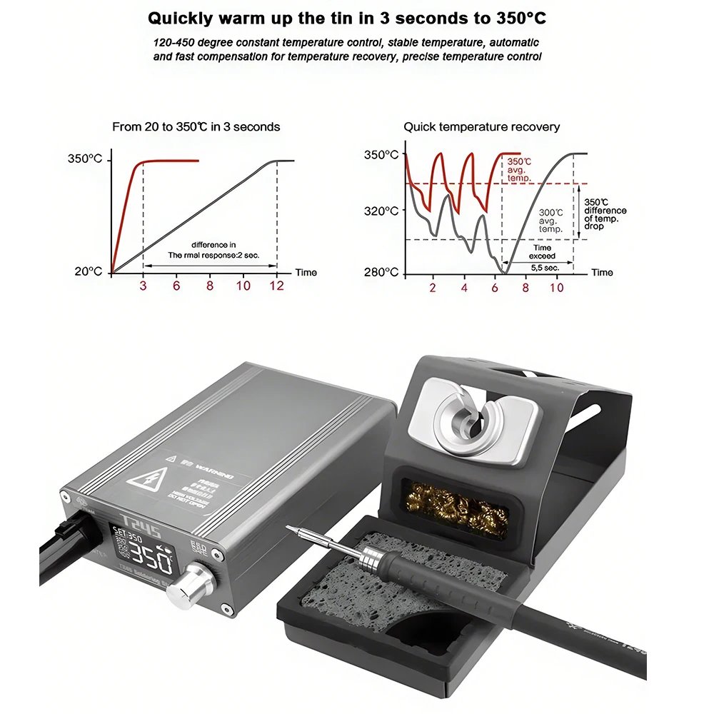 OSS T245 Smart Soldering Station Digital Welding Equipment Solder Machine for Electronic Mobile Phone PCB Repair Tools C245 Tip