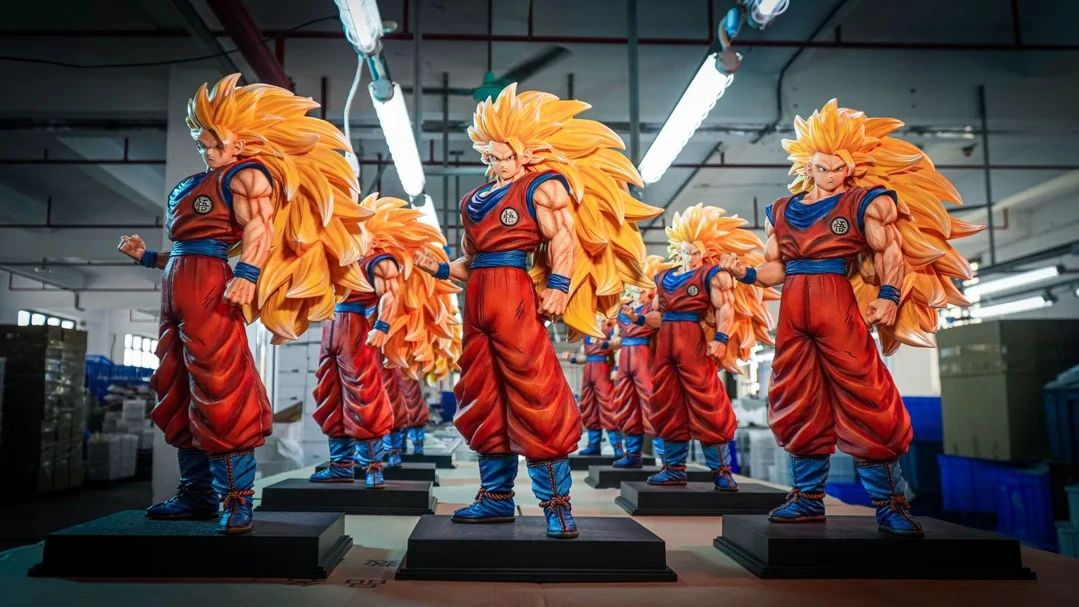 Figurka anime JT Dragon Ball Son Goku SSJ3 Super Saiyan Goku 56cm 1/4, figurka anime, statuetka z PVC, model kolekcjonerski, dekoracja, prezent