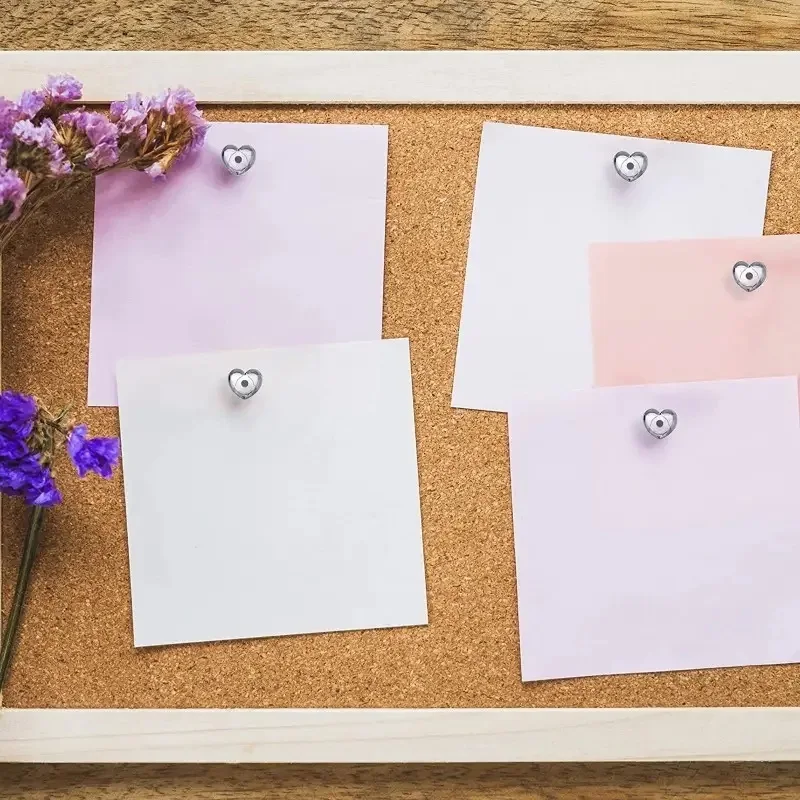 50/100/200 Uds. Chinchetas con forma de corazón, chinchetas fuertes para tablas de anuncios, tableros de corcho, mapas, fotos y papeles