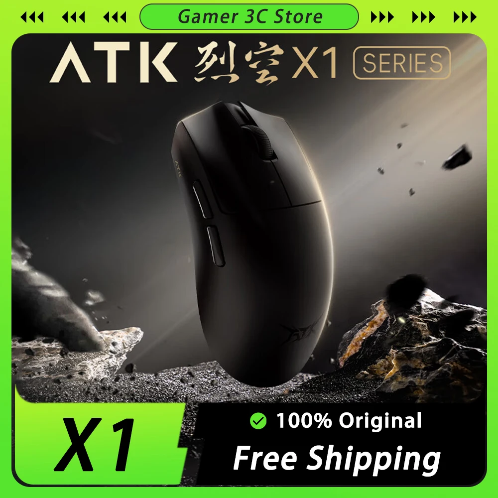 ATK Blazing Sky X1 Wireless Mouse PAW3950 Sensor Nordic 52840 Chip FPS 8K Gaming Mouse Lightweight SmartSpeed Wireless Pc Gamer