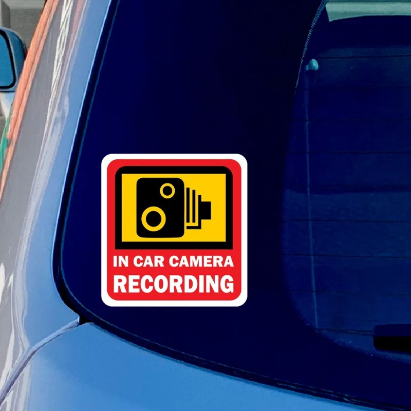 CCTV In‑Car Recording Warning Sticker Dashcam Video Vinyl Waterproof Decal For Vehicle Decor Accessories
