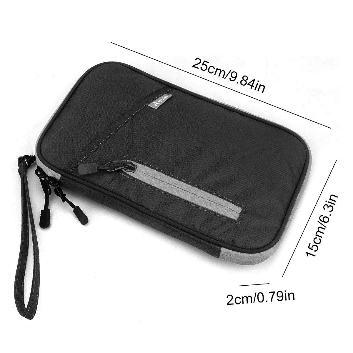 Portable neck hanging passport bag, document storage bag, travel bag, wallet