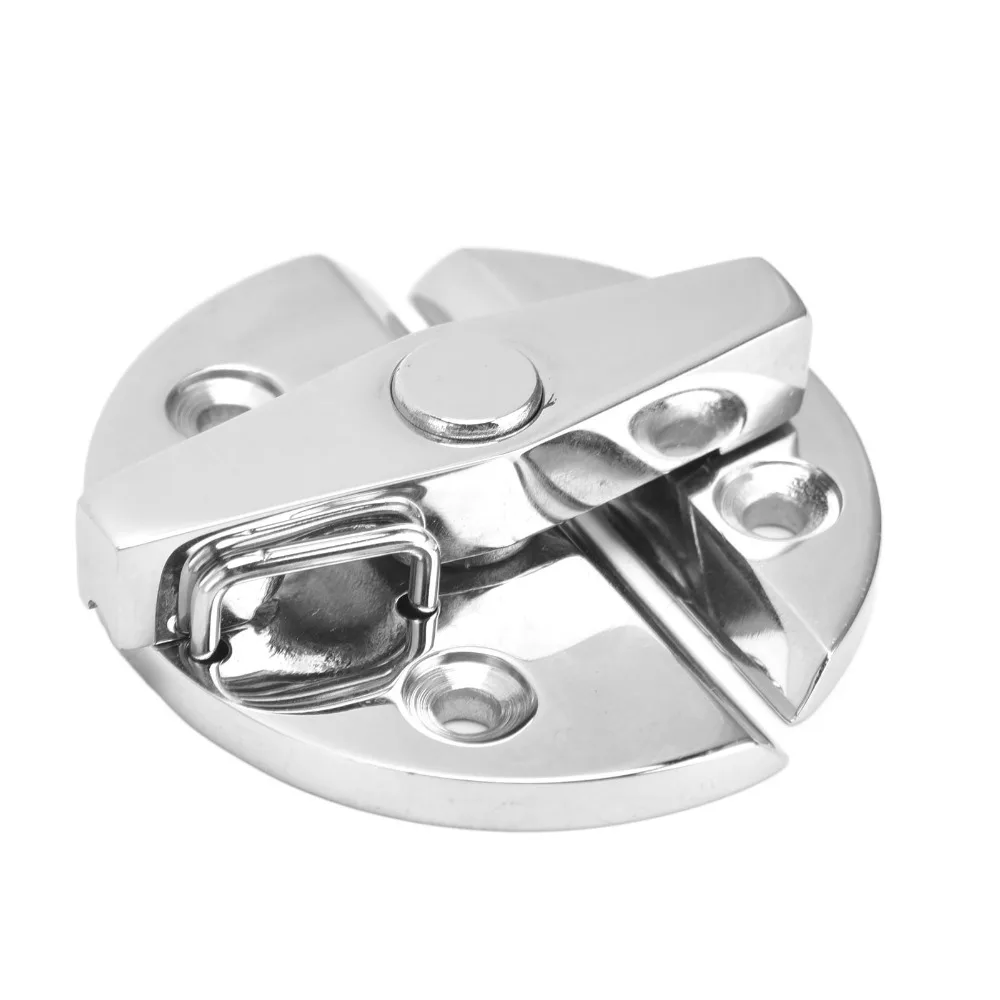 55mm Diameter Boat Door Twist Lock Latch 316 Stainless Steel Round Button Design Round Turn Button Catch Marine Grade