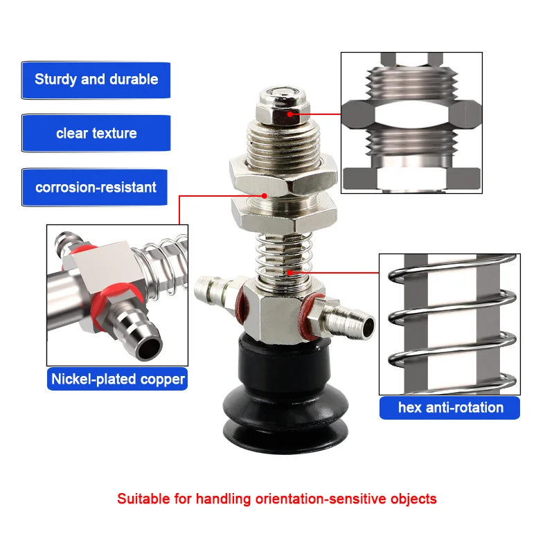 5PCS/PACK M12-11 Series Industrial Vacuum Suction Cup Mount M12-L45-11 M12-L50-11 M12-L55-11B