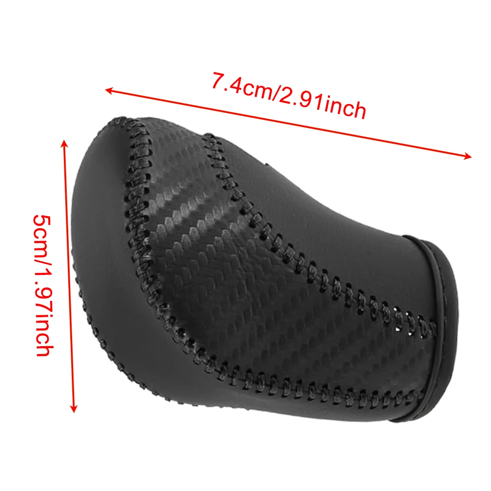 For Volkswagen Golf SportWagen 2016-2017 Artificial Leather Black Thread/Gray Thread Car Gear Shift Stick Cover