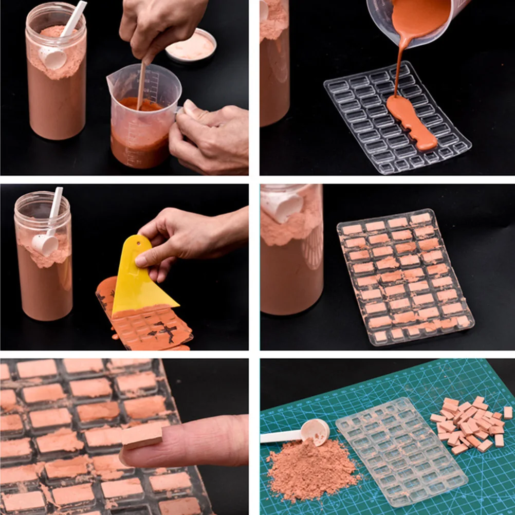 

1 Set Of Mini Brick Making Materials DIY Sand Table Building Kit For Imaginative Kids Fun