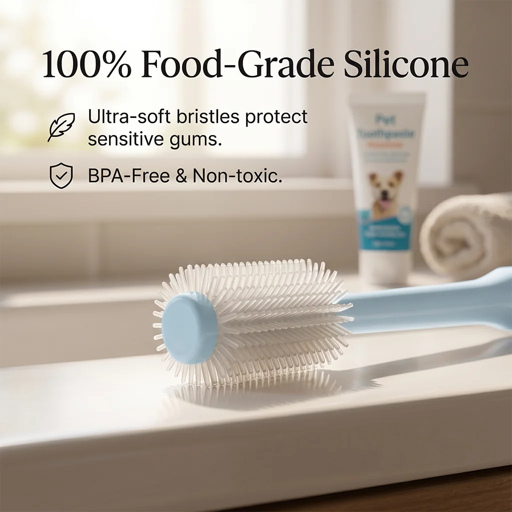 Pet Toothbrush Soft Bristle Dog Cat Dental Care Oral Hygiene Cleaning Brush Small Medium Large Dogs Cats Teeth Clean Tool