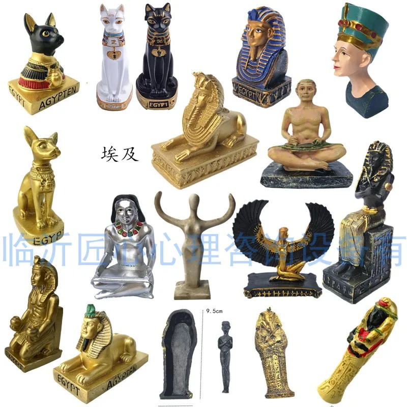 Mental sand table play teaching aids model religious archetype cat god Egyptian pharaoh queen sphinx mummy