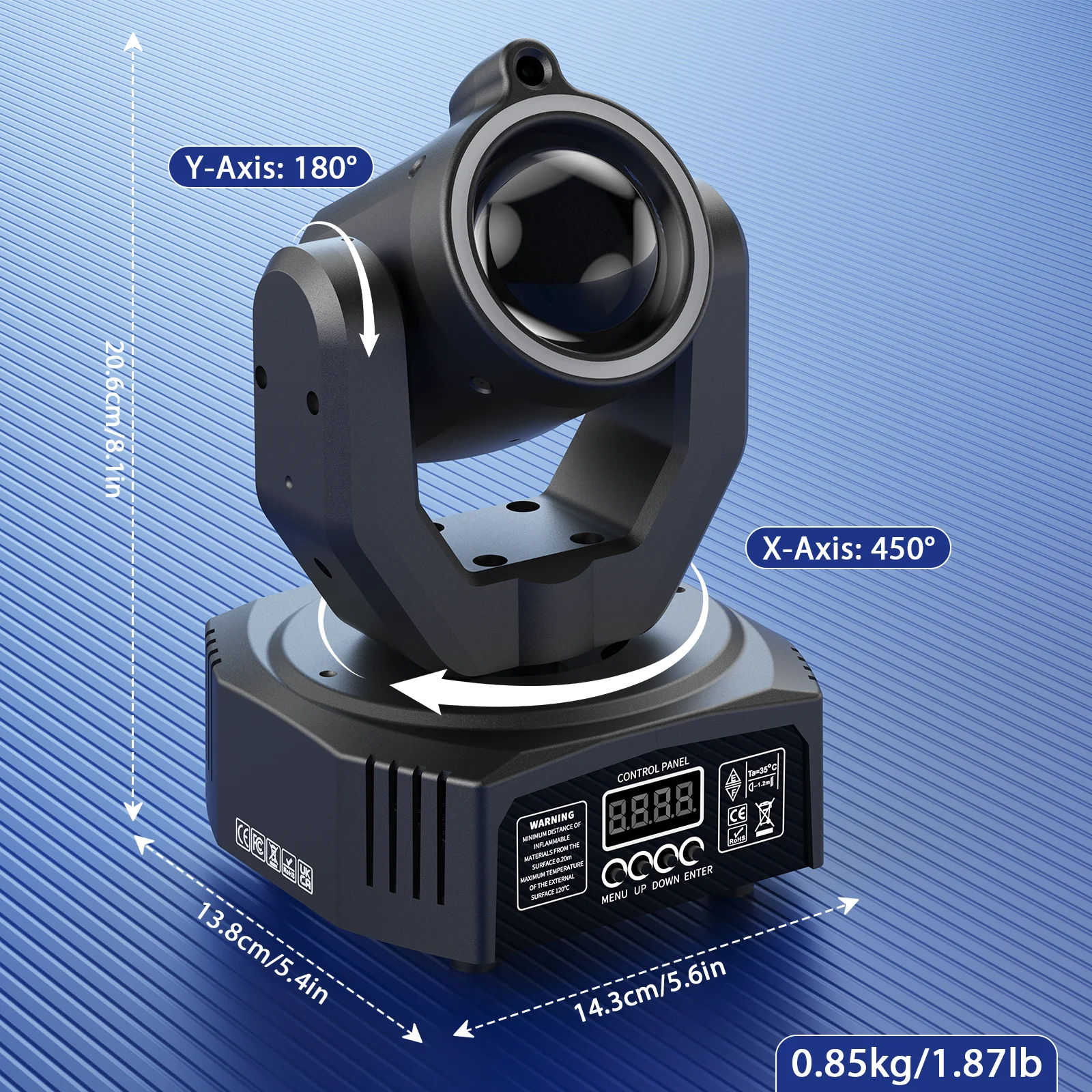ไฟสปอตไลท์เคลื่อนที่ U'King Mini 30W แบบลำแสงเฉพาะจุด LED 4IN1 RGBW พร้อมเอฟเฟกต์แสงแฟลช ไฟเวที DMX ควบคุมด้วยเสียง สำหรับงานดีเจ ดิสโก้ บาร์ และปาร์ตี้