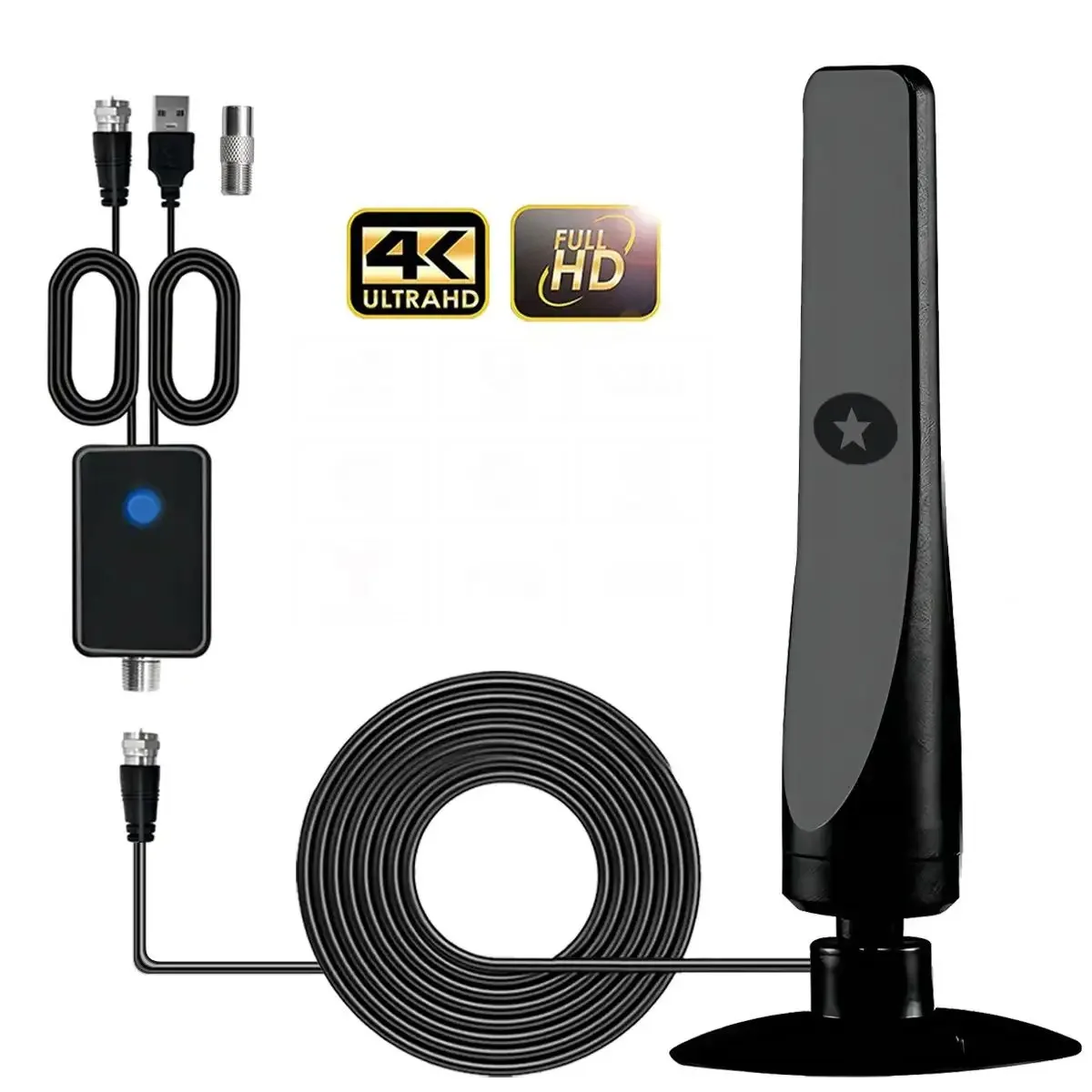 Indoor Outdoor Digital TV Antenna Receiver High-Definition Terrestrial Wave HDTV Antenna Supports Multiple Channels New