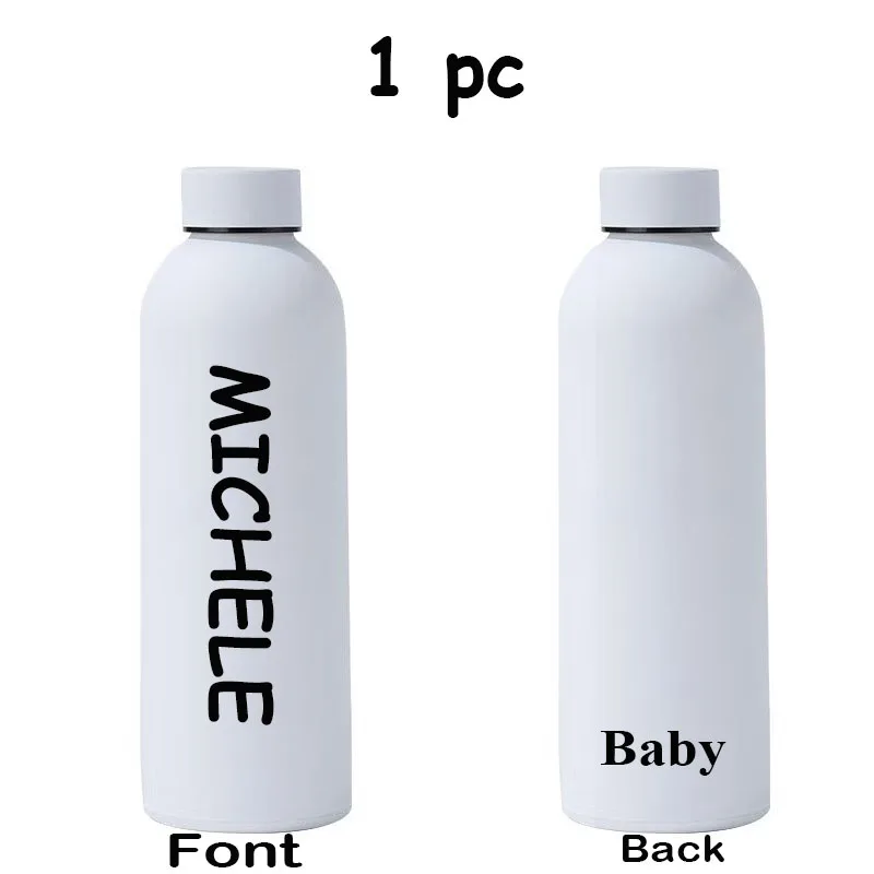 2 LOGO Picture Text Name Photo Tubmler Themos Water bottle  Mug Cup Gift for Men Women Dad Mom Birthday Fathers Day Mothers Day