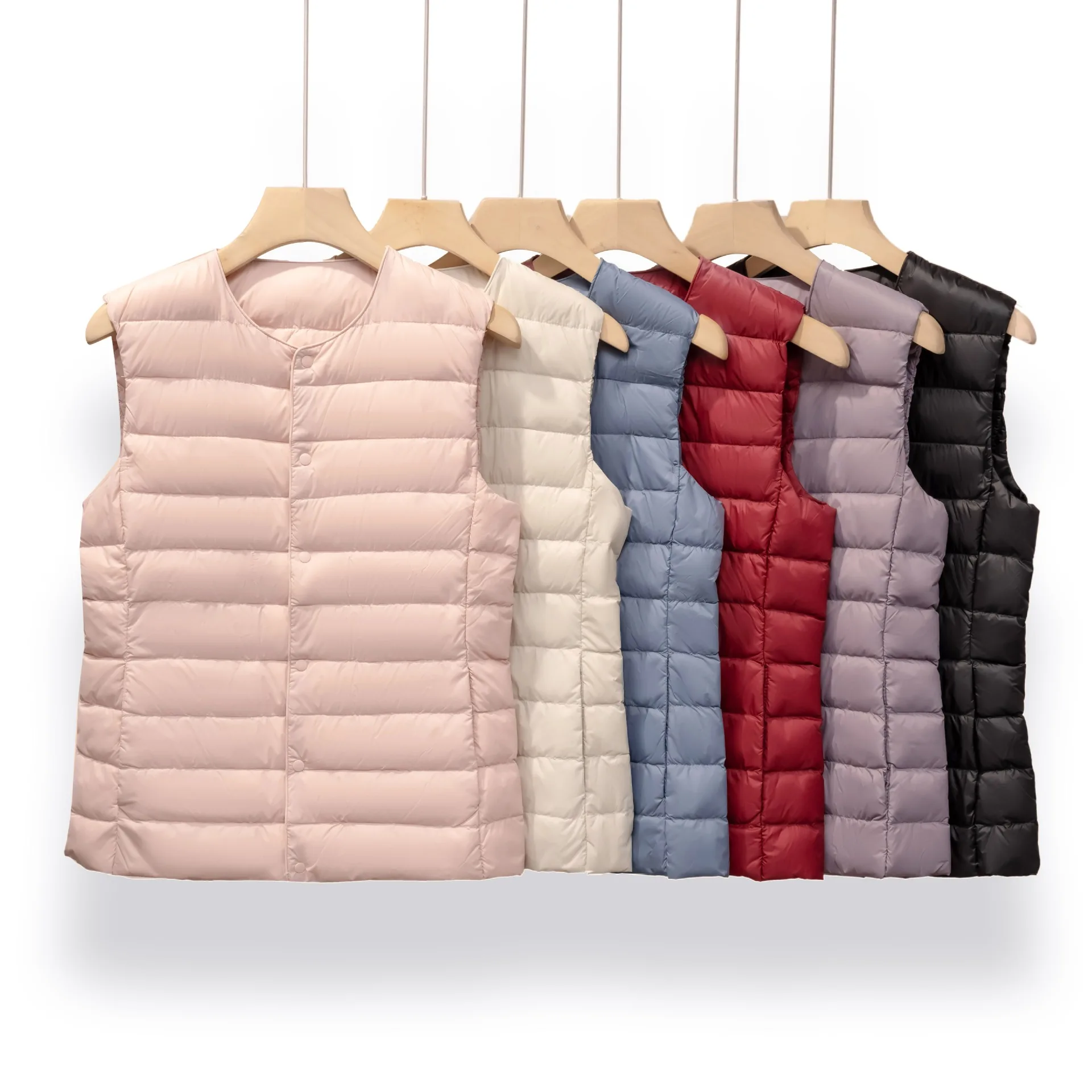 Winter Ultra Light Down Vest Short Jacket Women Portable Waistcoat Warm Sleeveless Coat Slim Outwear