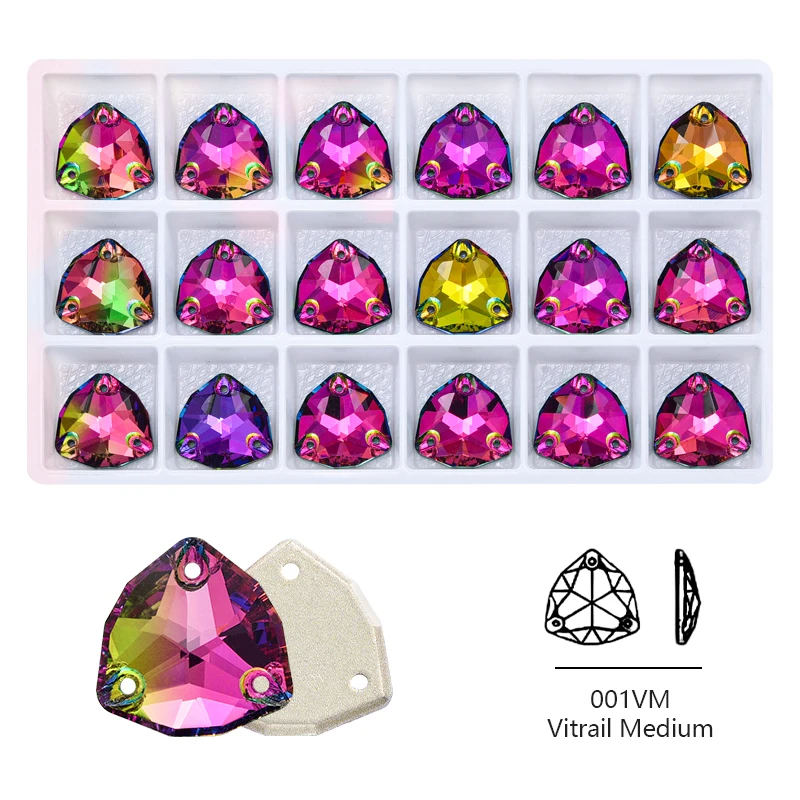 BOBOHOO AAAAA Fat Trilliant K9 Glas-Applikationssteine, Kristall AB, flache Rückseite, zum Aufnähen, für Kleidung, Taschen – Detail 18